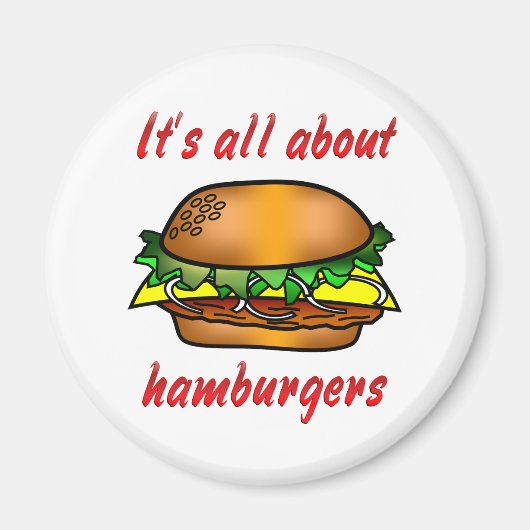 Aimant Tout sur Hamburgers (Devant)