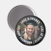 Aimant Tout texte Graduation Merci Photo Party Favoriser (Recto/Verso)