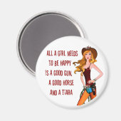 Aimant "Tout Un Diva Fille Doit Être Heureux..." (Recto/Verso)