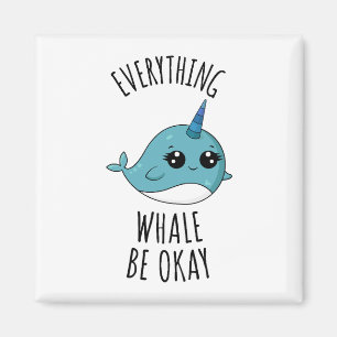 Aimant Tout va bien pour la baleine
