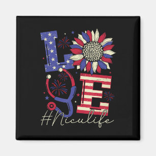 Aimant Toute l'American Nurse Scrub Memorial Day 4 juille
