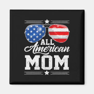 Aimant Toute maman américaine 4 juillet Sungles de la fêt