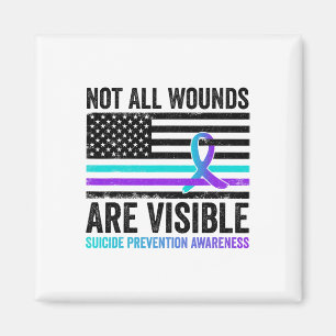 Aimant Toutes les blessures ne sont pas visibles Drapeau