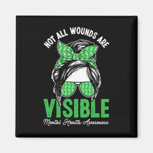 Aimant Toutes les blessures ne sont pas visibles Messy Bu