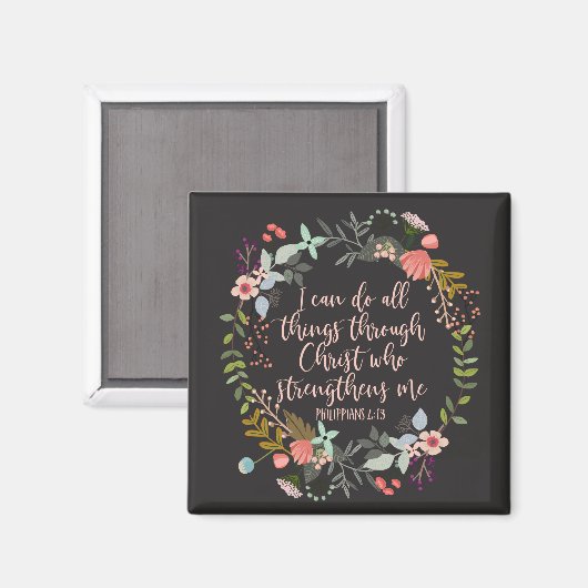 Aimant Toutes les choses à travers Christ Philippiens Bib (Recto/Verso)