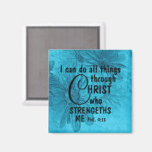 Aimant toutes les choses à travers l'aimant Christ bleu m (Recto/Verso)