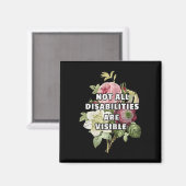 Aimant Toutes les déficiences ne sont pas visibles Fibrom (Recto/Verso)