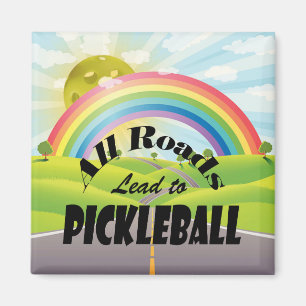 Aimant Toutes les routes mènent au Pickleball