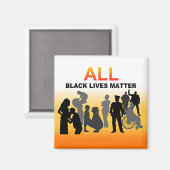 Aimant Toutes les vies noires comptent (Recto/Verso)