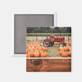 Aimant Tracteur et Citrouilles (Recto/Verso)