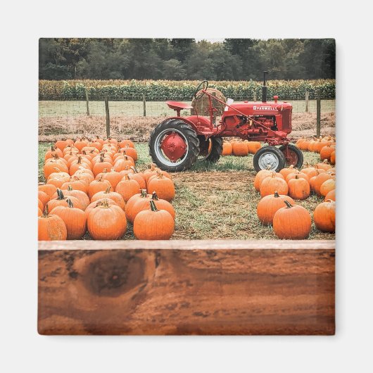 Aimant Tracteur et Citrouilles (Devant)