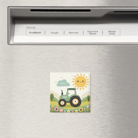 Aimant Tracteur/exploitation agricole personnalisé (In Situ (Lave-vaisselle))