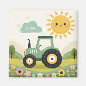 Aimant Tracteur/exploitation agricole personnalisé (Devant)