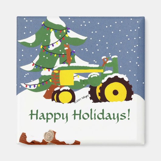 Aimant Tracteur pour Noël (Devant)