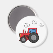 Aimant Tracteur rouge (Recto/Verso)