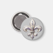 Aimant Trails I Travel Fleur De Lis Design (Recto/Verso)
