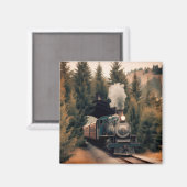 Aimant Train à vapeur ancien (Recto/Verso)
