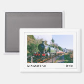 Aimant Train à vapeur, Kingswear, Devon, Angleterre (Recto/Verso)