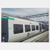 Aimant Train bleu et blanc (Recto)