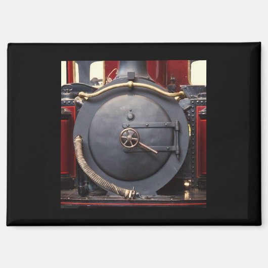 Aimant Train Bleu Et Rouge (Recto)