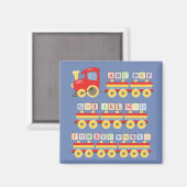 Aimant Train de jouets portant des blocs Alphabet Enfants (Recto/Verso)