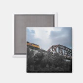 Aimant train de locomotives traversant le pont thebes (Recto/Verso)