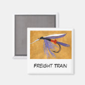 Aimant "Train de marchandises" Amarrages d'art de pêche à (Recto/Verso)
