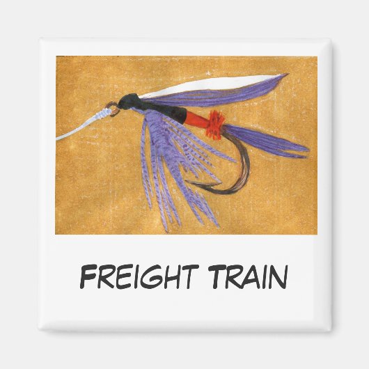 Aimant "Train de marchandises" Amarrages d'art de pêche à (Devant)
