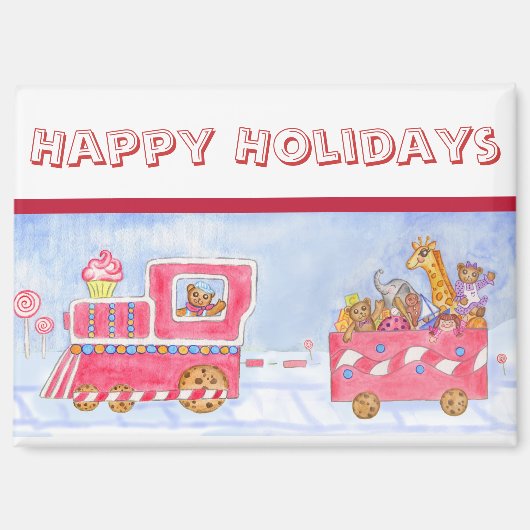 Aimant Train de Noël (Recto)