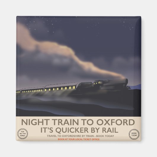 Aimant Train de nuit pour Oxford (Devant)