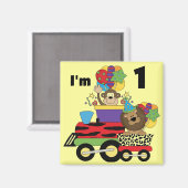 Aimant Train Jungle 1er Anniversaire T-shirts et cadeaux (Recto/Verso)