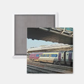 Aimant Train Maroon, sous le pont (Recto/Verso)