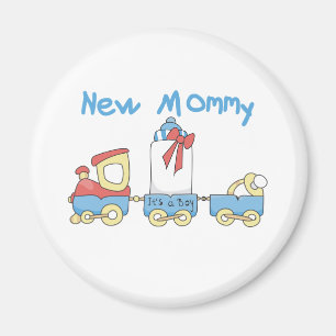 Aimant Train New Mommy of Boy tshirts et cadeaux