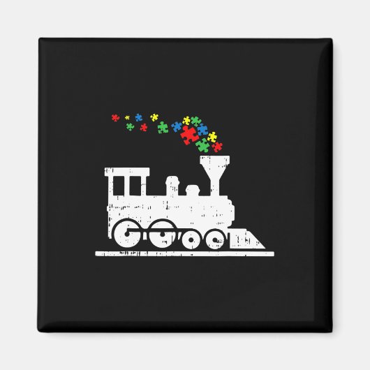 Aimant Train Puzzle Piece Sensibilisation sur l'autisme C (Devant)