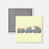 Aimant Trains et Nounours (Recto/Verso)