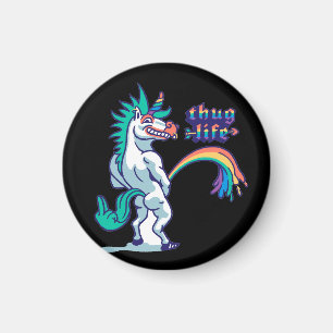 Aimant trait à la main licorne peing