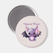 Aimant Traitements magiques avec Bats mignons (Recto/Verso)