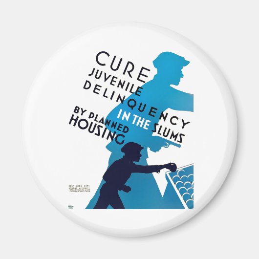 Aimant Traiter la délinquance juvénile dans les taudis (Devant)