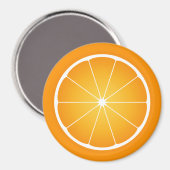 Aimant Tranche de fruit orange juteuse et cool (Recto/Verso)