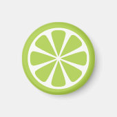 Aimant tranche de lime verte fruit d'été (Devant)