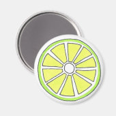Aimant Tranches de fruits de citron vert juteux (Recto/Verso)