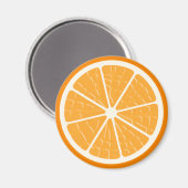 Aimant Tranches de fruits stylisées orange (Recto/Verso)