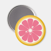 Aimant Tranches de pamplemousse rose (Recto/Verso)