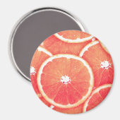 Aimant Tranches de pamplemousse rose (Recto/Verso)