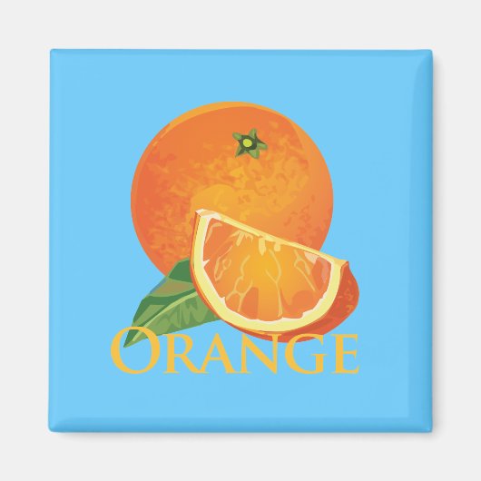 Aimant Tranches orange et orange (Devant)