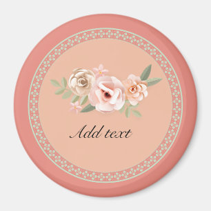 Aimant Tranquillité, belle décoration florale modèle,