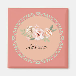 Aimant Tranquillité, belle décoration florale modèle,