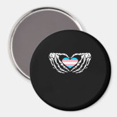 Aimant Trans Pride Skeleton Halloween Transgenre Goth He (Recto/Verso)