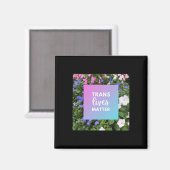 Aimant Trans vit la typographie florale (Recto/Verso)