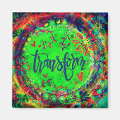 Aimant Transformer un joli vert floral tendance Inspirant (Devant)